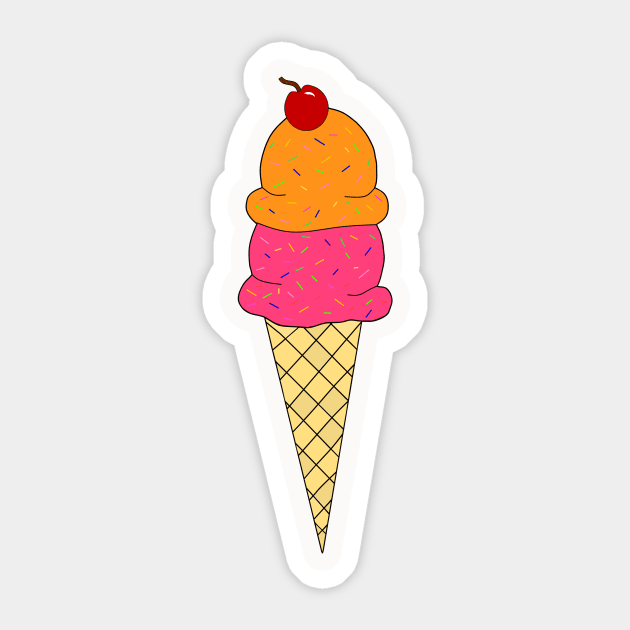 Frozen Treats Ice Cream Cone Sticker by SartorisArt1